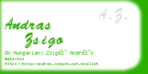 andras zsigo business card